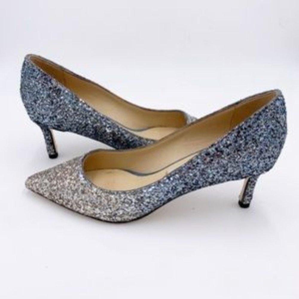 👉 JIMMY CHOO Romy Glitter Degrade Pumps